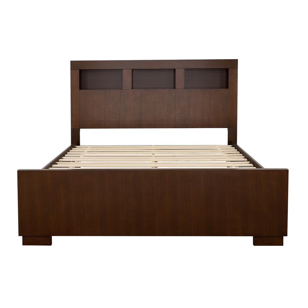 Coaster Jessica Queen Bed with Storage Headboard Cappuccino - Luna