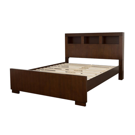 Jessica Cappuccino Queen Bed with Storage Headboard from Coaster - Luna Furniture