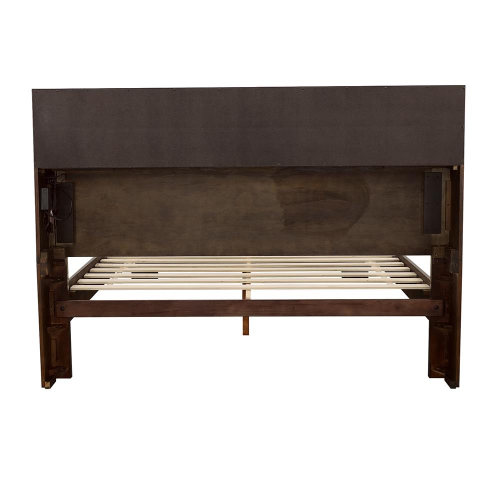Jessica Cappuccino Queen Bed with Storage Headboard from Coaster - Luna Furniture