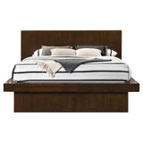 Jessica Cappuccino Queen Platform Bed with Rail Seating from Coaster - Luna Furniture