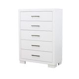 Jessica White 5-Drawer Chest from Coaster - Luna Furniture