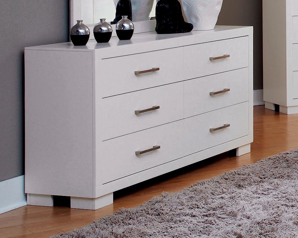 Jessica 6-drawer Dresser White - Luna Furniture