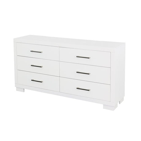 Jessica White 6-Drawer Dresser from Coaster - Luna Furniture