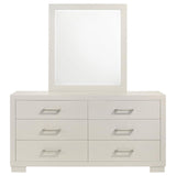 Jessica White 6-Drawer Dresser with Mirror from Coaster - Luna Furniture