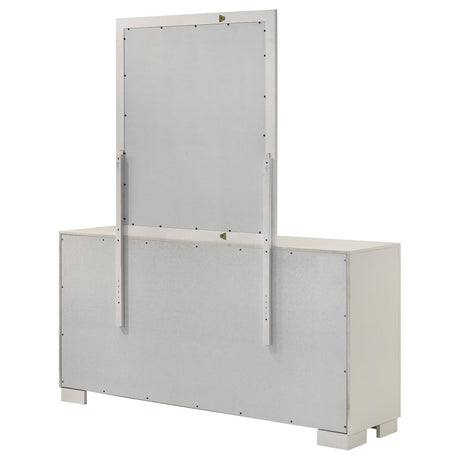 Jessica White 6-Drawer Dresser with Mirror from Coaster - Luna Furniture