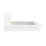 Jessica White Queen Platform Bed with Rail Seating from Coaster - Luna Furniture