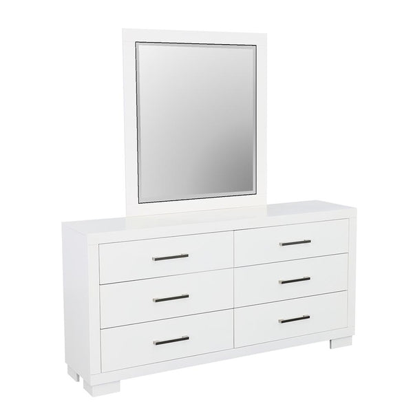 Jessica White Rectangular Mirror (Mirror Only)