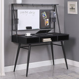 Jessie Black and Gunmetal Writing Desk with USB Ports from Coaster - Luna Furniture