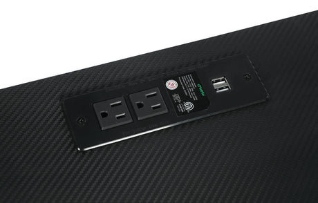 Jessie Black and Gunmetal Writing Desk with USB Ports from Coaster - Luna Furniture