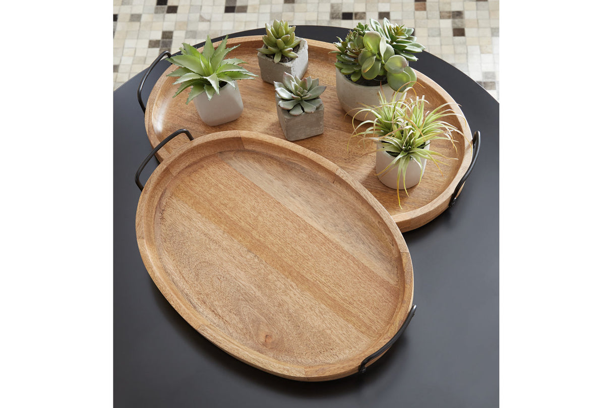 Jocelyne Brown/Black Tray from Ashley - Luna Furniture