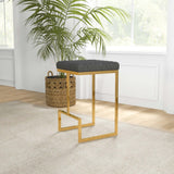 Joel Mid Century Modern Luxury Upholstered Stool 25.5" / Grey Boucle from Ashcroft Furniture - Luna Furniture
