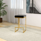 Joel Mid Century Modern Luxury Upholstered Stool 25.5" / Grey Boucle from Ashcroft Furniture - Luna Furniture