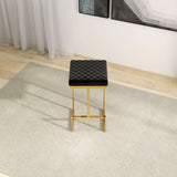 Joel Mid Century Modern Luxury Upholstered Stool 25.5" / Grey Boucle from Ashcroft Furniture - Luna Furniture