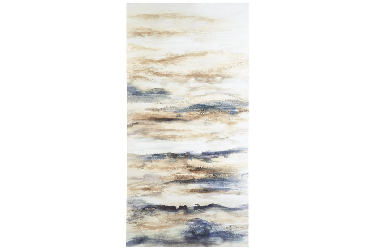 Joely Blue/Tan Wall Art from Ashley - Luna Furniture