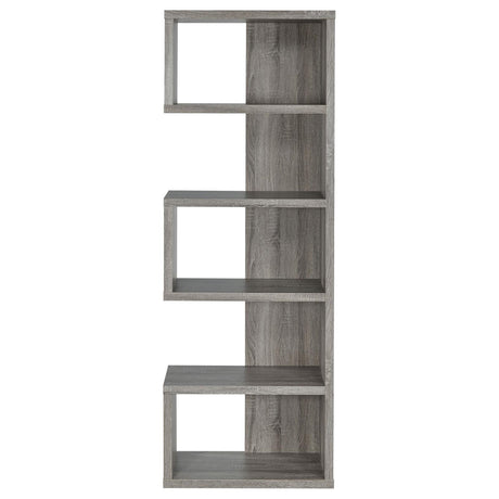 Joey Weathered Gray 5-Tier Bookcase from Coaster - Luna Furniture