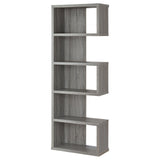 Joey Weathered Gray 5-Tier Bookcase from Coaster - Luna Furniture