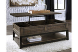 Johurst Grayish Brown Coffee Table with Lift Top from Ashley - Luna Furniture