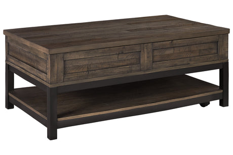 Johurst Grayish Brown Coffee Table with Lift Top from Ashley - Luna Furniture
