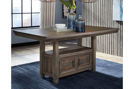Johurst Grayish Brown Counter Height Dining Table from Ashley - Luna Furniture