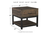 Johurst Grayish Brown End Table from Ashley - Luna Furniture