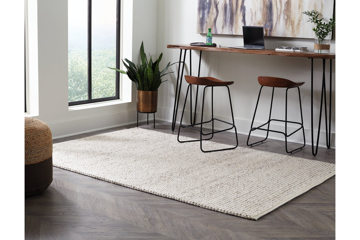 Jossick Cream/Gray Medium Rug from Ashley Furniture - Luna Furniture