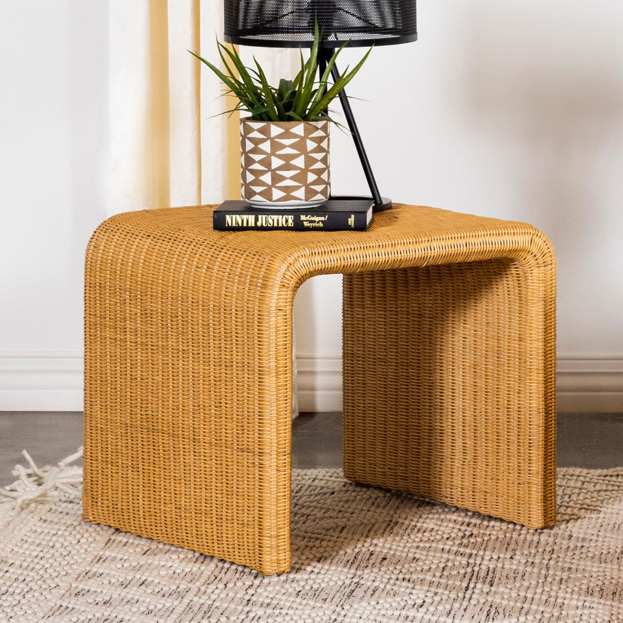 Juanita Natural Square Rattan End Table from Coaster - Luna Furniture