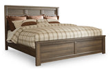 Juararo Dark Brown King Panel Bed from Ashley - Luna Furniture