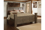 Juararo Dark Brown King Poster Bed from Ashley - Luna Furniture