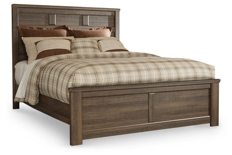 Juararo Dark Brown Queen Panel Bed from Ashley - Luna Furniture