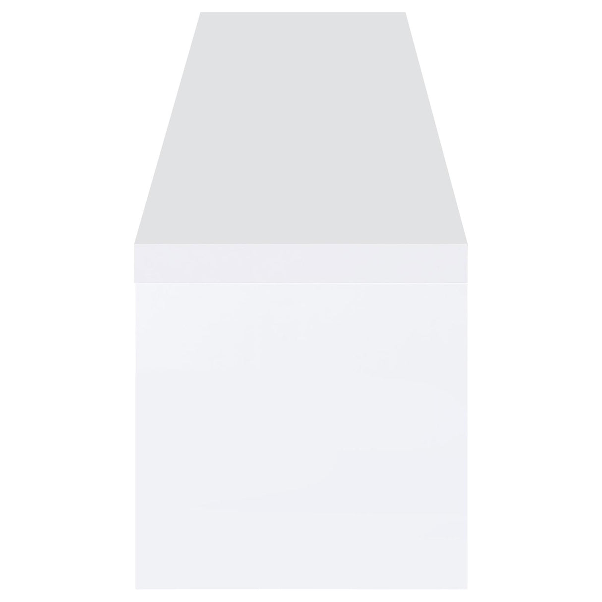 Jude White High Gloss 2-Door 79" TV Stand with Drawers from Coaster - Luna Furniture