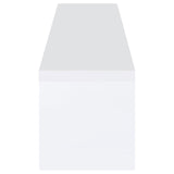 Jude White High Gloss 2-Door 79" TV Stand with Drawers from Coaster - Luna Furniture