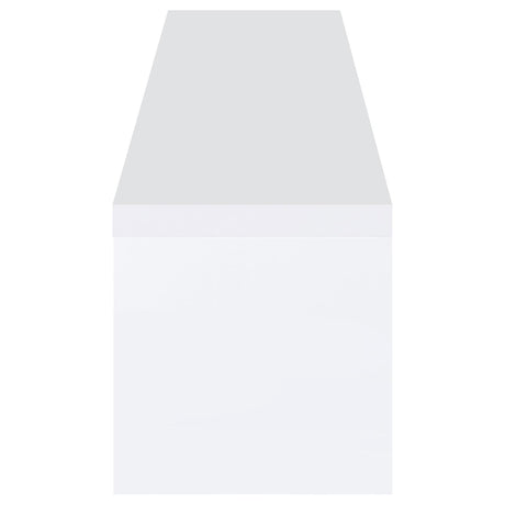 Jude White High Gloss 2-Door 79" TV Stand with Drawers from Coaster - Luna Furniture