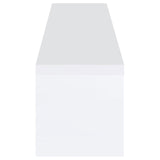 Jude White High Gloss 2-Door 79" TV Stand with Drawers from Coaster - Luna Furniture