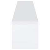 Jude White High Gloss 2-Drawer 71" TV Stand with Shelving from Coaster - Luna Furniture