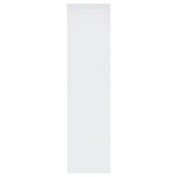 Jude White High Gloss 3-Shelf Media Tower With Storage Cabinet from Coaster - Luna Furniture
