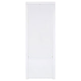 Jude White High Gloss 3-Shelf Media Tower With Storage Cabinet from Coaster - Luna Furniture