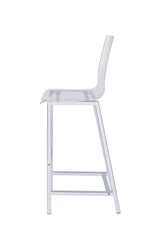 Juelia Chrome and Clear Acrylic Bar Stools, Set of 2 from Coaster - Luna Furniture