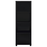Jupiter Black 3-Shelf Media Tower Bookcase with Storage Cabinet from Coaster - Luna Furniture