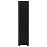 Jupiter Black 3-Shelf Media Tower Bookcase with Storage Cabinet from Coaster - Luna Furniture