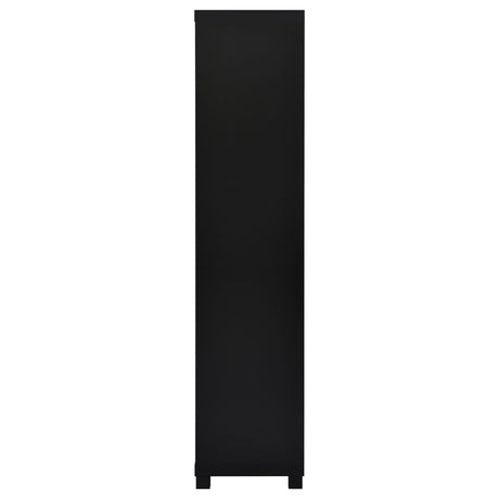 Jupiter Black 3-Shelf Media Tower Bookcase with Storage Cabinet from Coaster - Luna Furniture