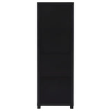 Jupiter Black 3-Shelf Media Tower Bookcase with Storage Cabinet from Coaster - Luna Furniture