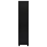 Jupiter Black 3-Shelf Media Tower Bookcase with Storage Cabinet from Coaster - Luna Furniture