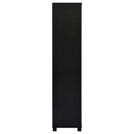 Jupiter Black 3-Shelf Media Tower Bookcase with Storage Cabinet from Coaster - Luna Furniture