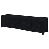 Jupiter Black 4-Door 79" TV Stand Media Console with Framed Glass Panels from Coaster - Luna Furniture