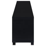 Jupiter Black 4-Door 79" TV Stand Media Console with Framed Glass Panels from Coaster - Luna Furniture