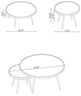 Kaelyn Mirror and Gold 2-Piece Mirror Top Nesting Coffee Table from Coaster - Luna Furniture