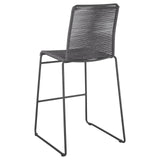 Kai Charcoal and Gunmetal Upholstered Bar Stools with Footrest, Set of 2 from Coaster - Luna Furniture