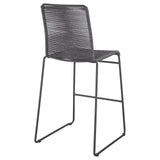 Kai Charcoal and Gunmetal Upholstered Bar Stools with Footrest, Set of 2 from Coaster - Luna Furniture