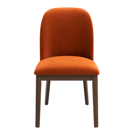 Kaitlyn Burnt Orange Velvet Dining Chair from Midinmod - Luna Furniture