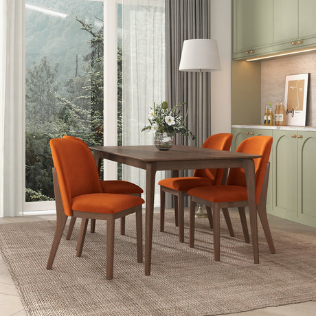 Kaitlyn Burnt Orange Velvet Dining Chair from Midinmod - Luna Furniture